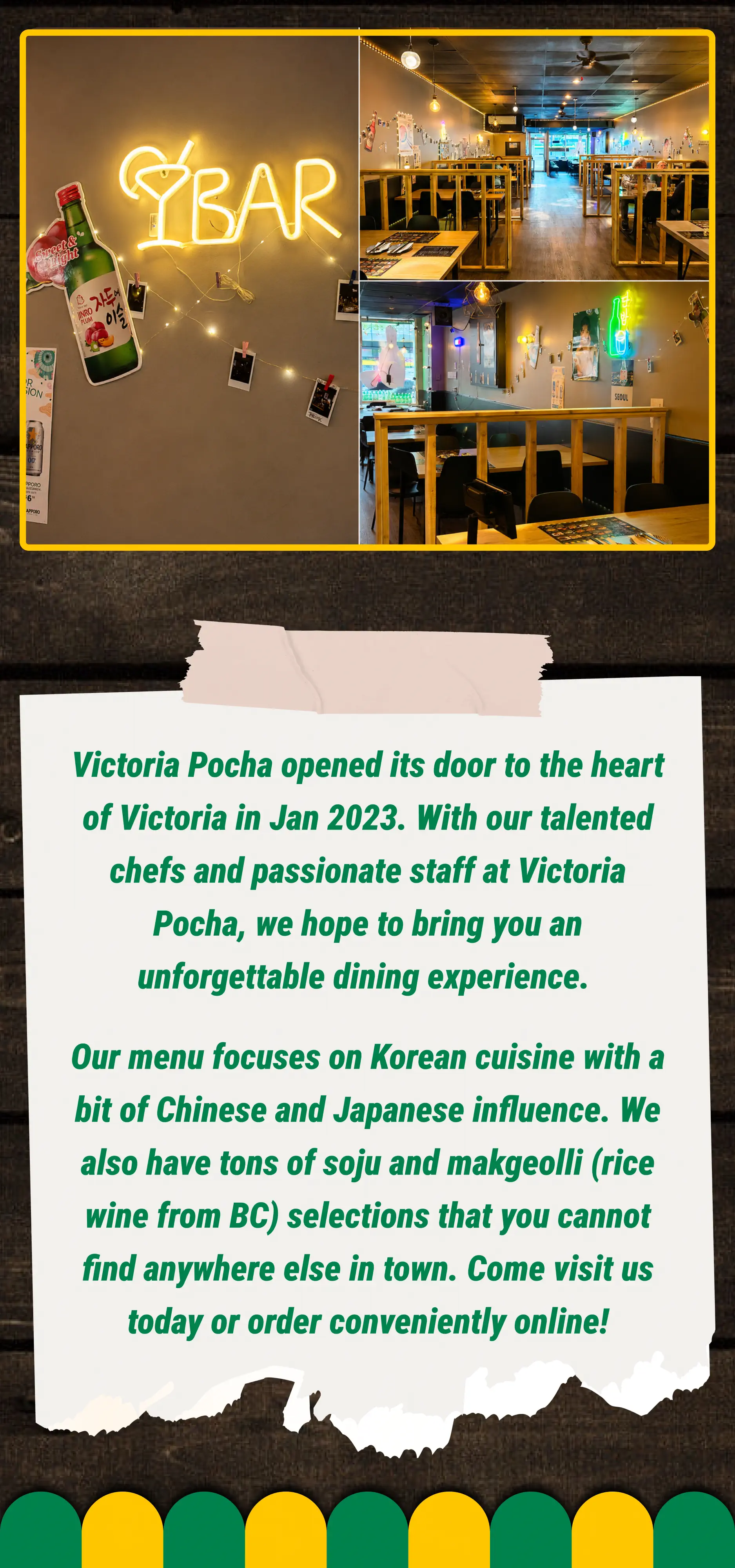 Victoria Pocha | Asian Fusion Pub | Korean Street Food | Order Online